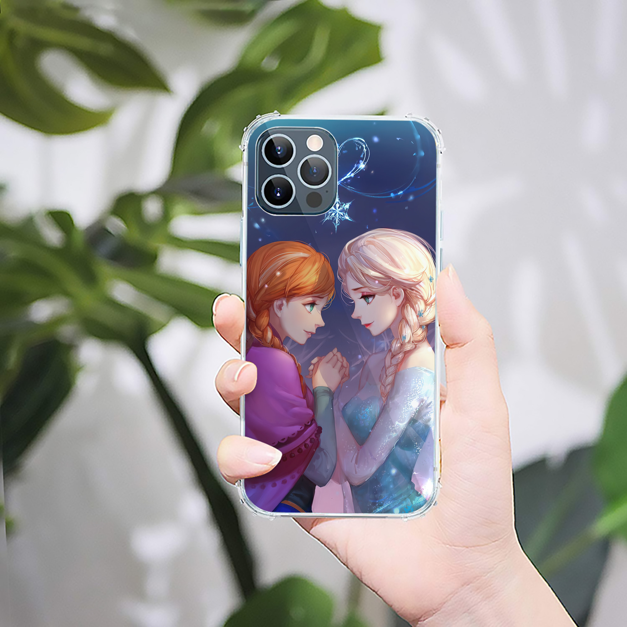 （画像用） アナと雪の女王 アンナ エルサ Frozen Anna Elsa 【iPhone 12シリーズ対応】透明スマホケース（クリアソフトケース）